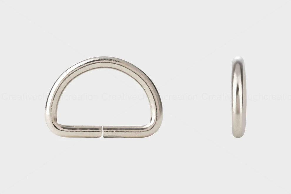 Silver D-Ring Buckle Handbag & Belt Accessory