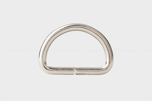High Quality Silver Metal D Ring (Pack of 5 Pcs)