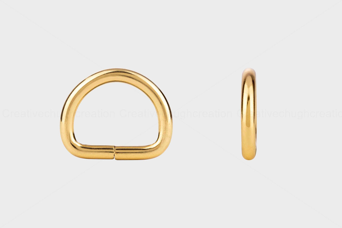 Golden High Quality D Ring (Pack of 5 Pcs)