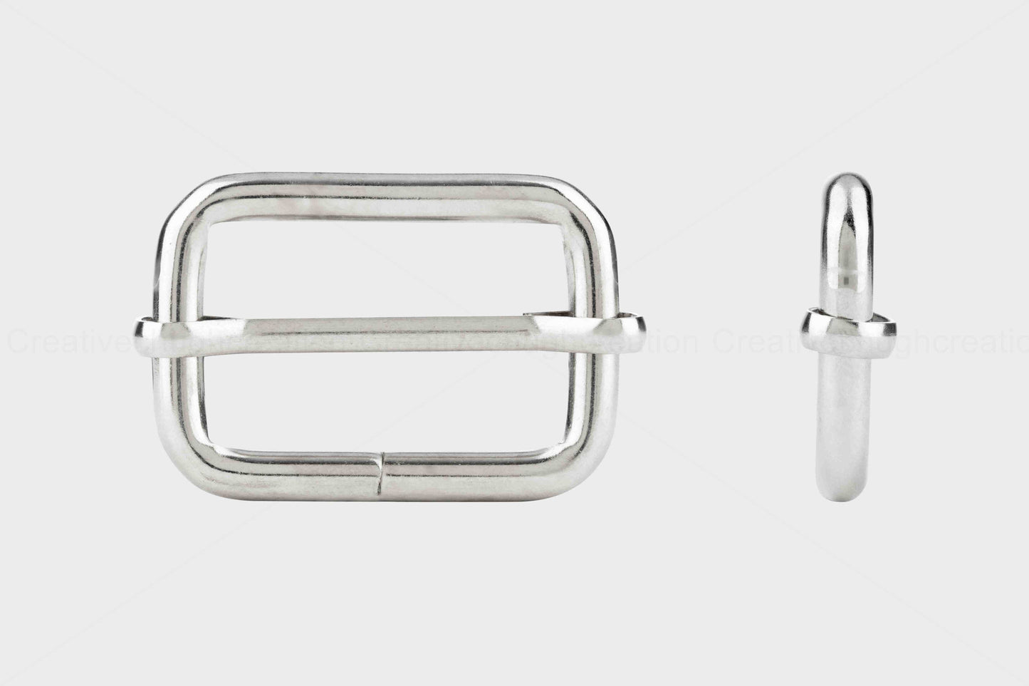 Silver Adjuster Buckle For Bag & Belt (Pack of 5 Pcs)