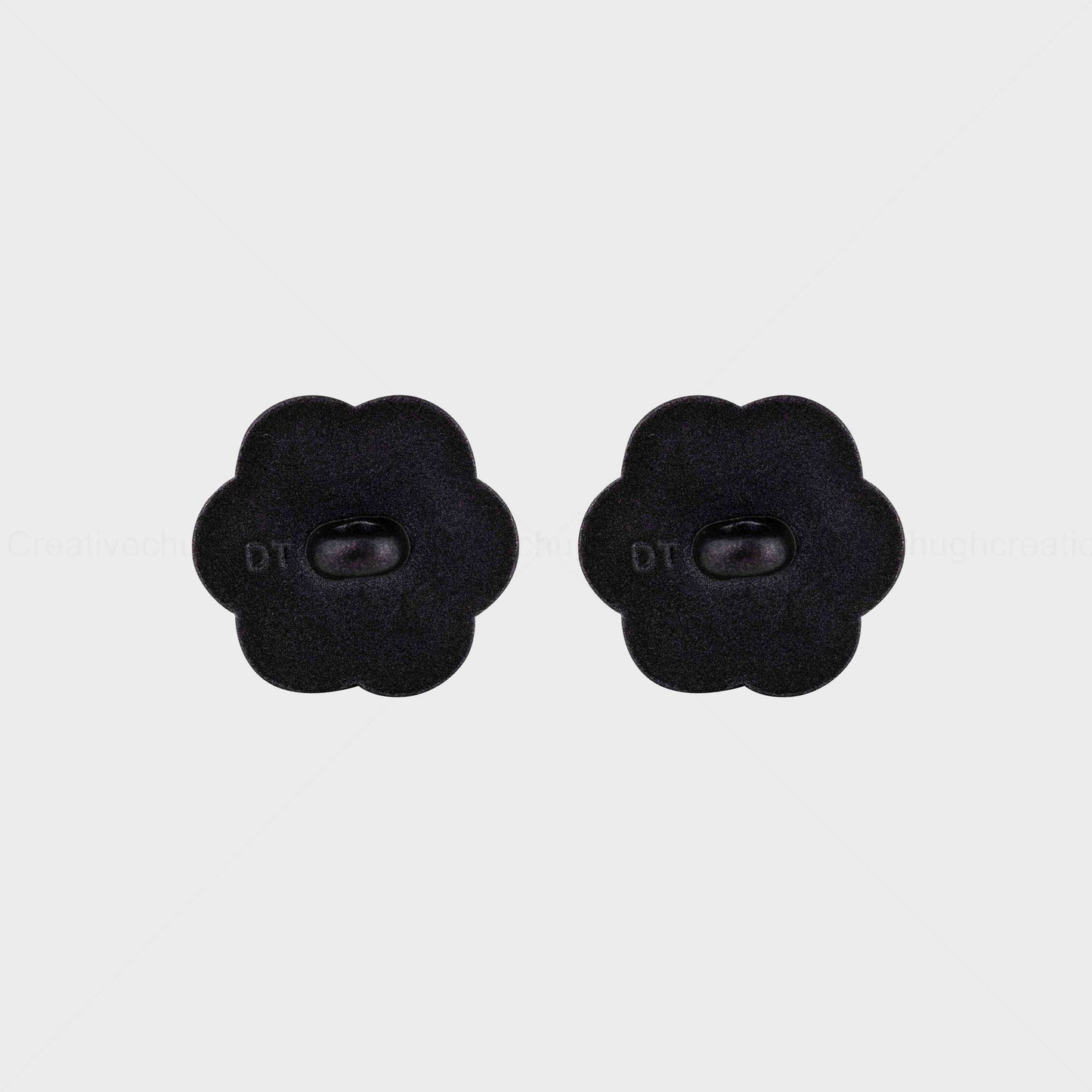 Black Flower Button For Clothing (Pack of 10 Pcs)