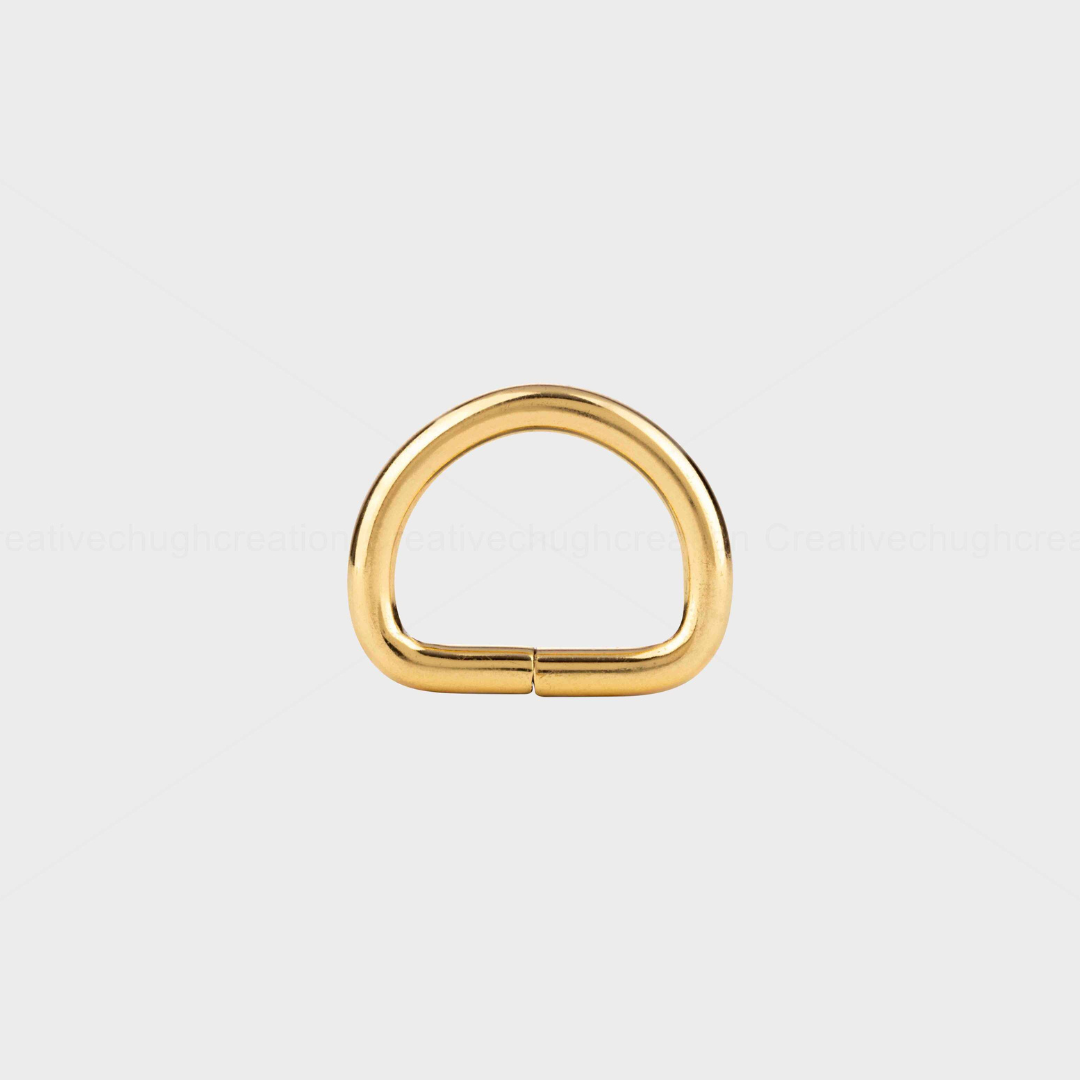 Golden High Quality D Ring (Pack of 5 Pcs)