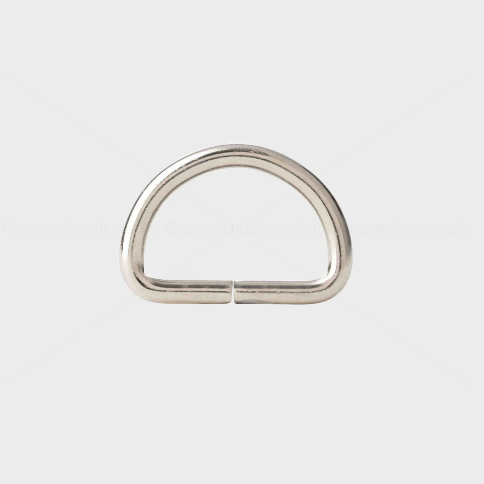 Silver D-Ring Buckle Handbag & Belt Accessory