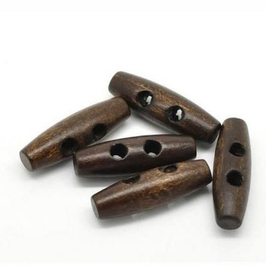 Wooden Toggle for Garments or DIY's (Pack of 50 pcs)