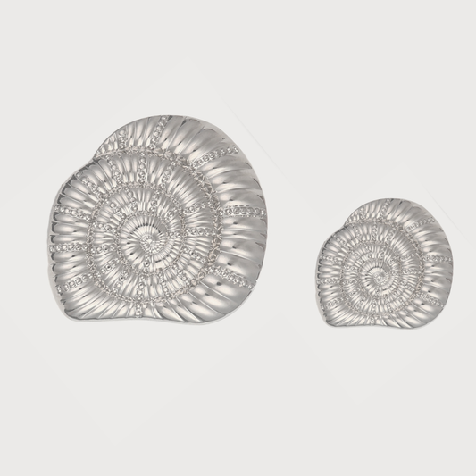 Elite Designer Silver Metal Button