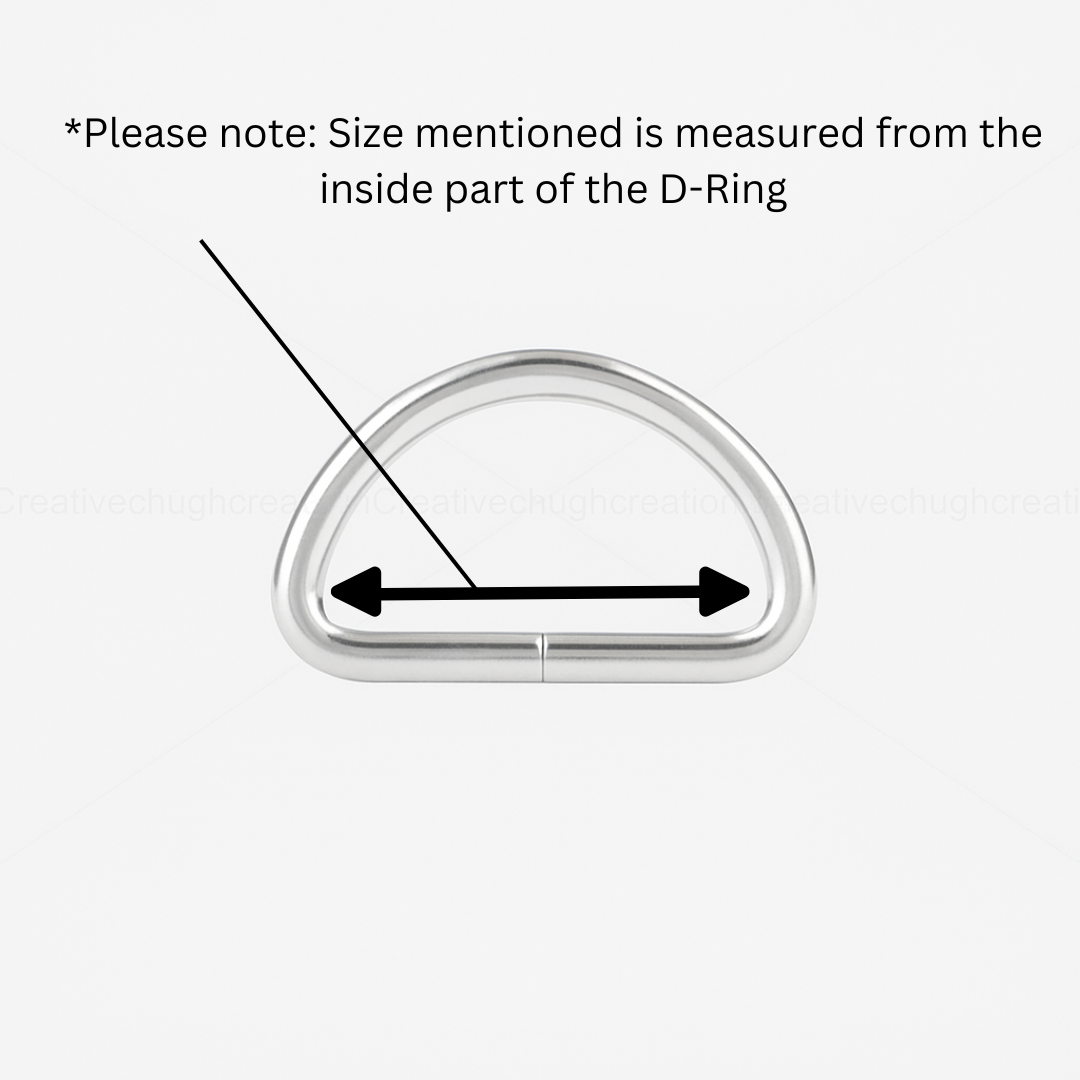 Silver D-Ring Buckle Handbag & Belt Accessory