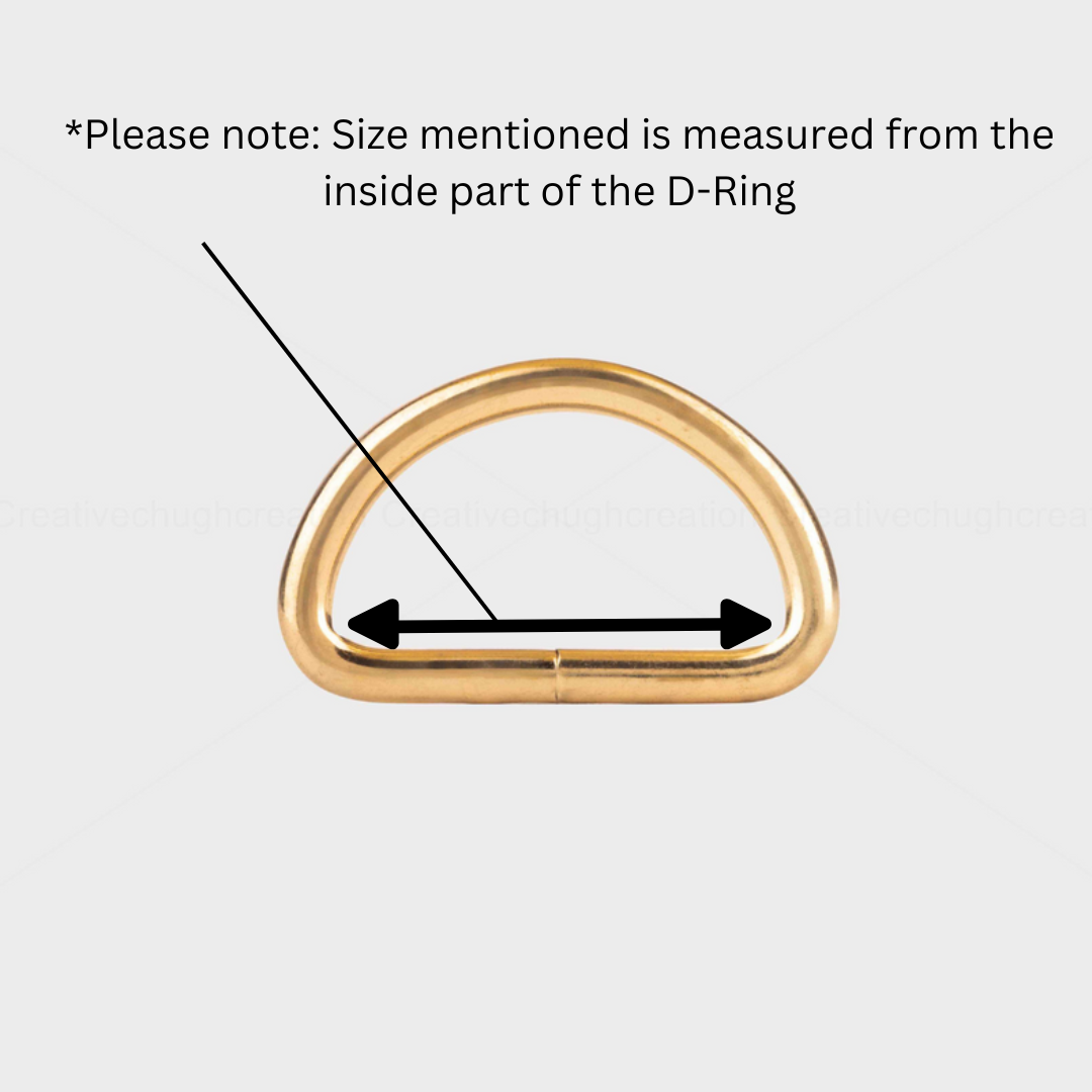 Golden D-Ring Buckle Handbag & Belt Accessory