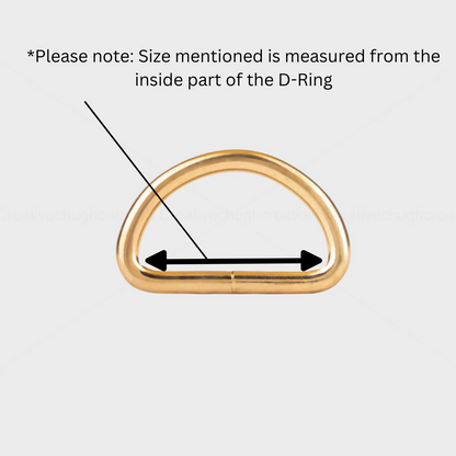 Golden D-Ring Buckle Handbag & Belt Accessory
