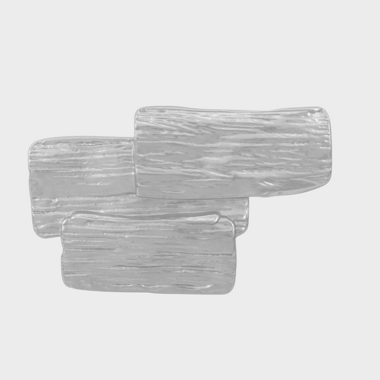 Artistic Large Size Silver Metal Button
